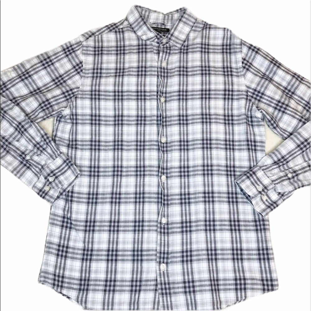 ⛔️SOLD⛔️ Men’s Banana Republic Plaid Linen Shirt - Picture 1 of 7